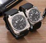 Bell and Ross Replica Wristwatch SS Black Rubber Strap - BR 03-92